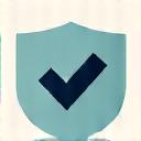 Stylized icon of a shield with a checkmark, representing dermatologist testing.