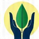 Stylized icon of a leaf and hands cupping it, representing eco-friendly sourcing.