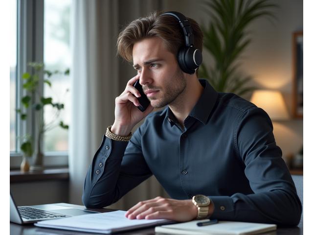 Zenith Blade expert on the phone, offering personalized grooming advice to a customer.