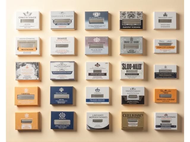 Assortment pack of various double-edge safety razor blades.