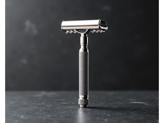 Phoenix Single Edge Safety Razor, gleaming chrome finish with an intricate handle design.