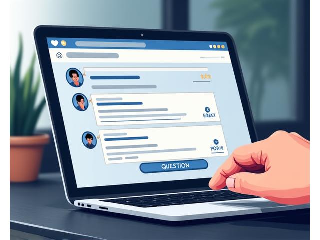 A stylized depiction of a vibrant online community forum interface on a tablet, with speech bubbles and user avatars, symbolizing an expert Q&A and community interaction for grooming
