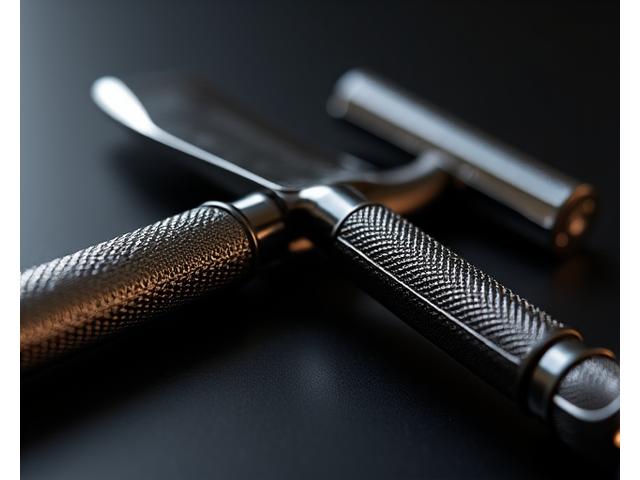 A gleaming, classic double-edge safety razor from Zenith Blade, with a premium handle design.